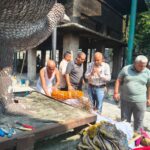 राज्य आंदोलनकारी पार्वती विष्ट अमर रहे नारों से गूंज उठा शमशान घाट 
